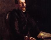 托马斯伊肯斯 - Portrait of Charles Linford, the Artist